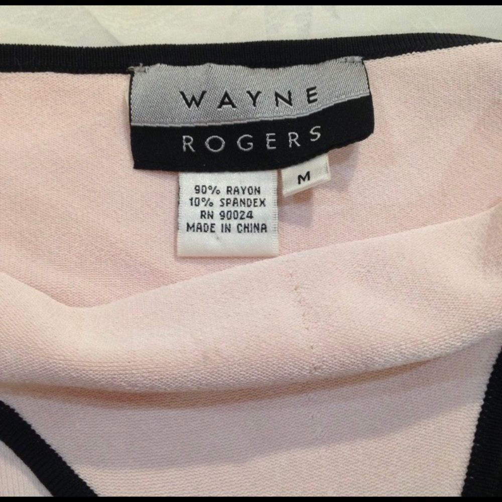 Wayne Rogers Pink And Black Cropped Halter Top - Picture 3 of 5